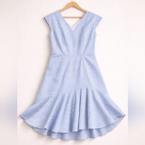 Jason Wu Light Blue Pinstripe Fit-and-Flare Dress
